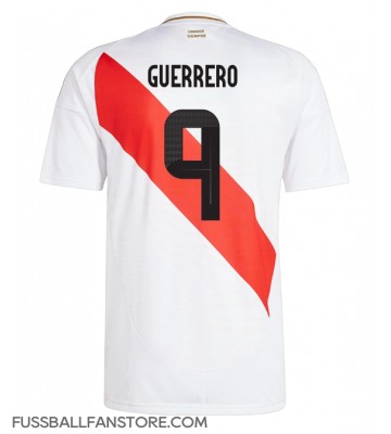 Peru Paolo Guerrero #9 Replik Heimtrikot Copa America 2024 Kurzarm